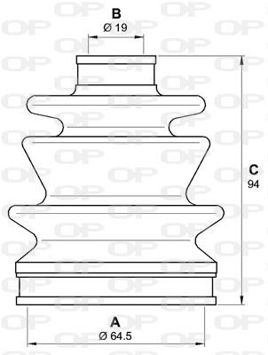 OPEN PARTS Комплект пылника, приводной вал SJK7031.00